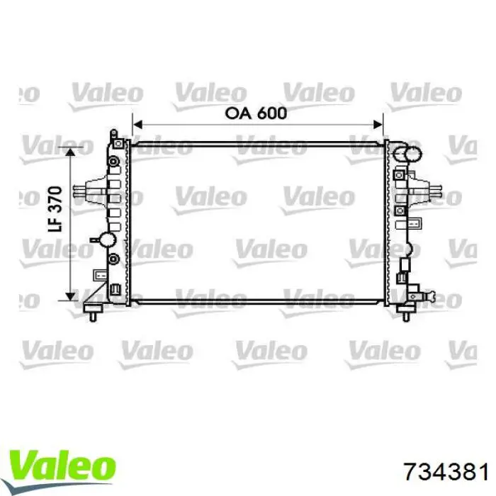 734381 VALEO radiador refrigeración del motor