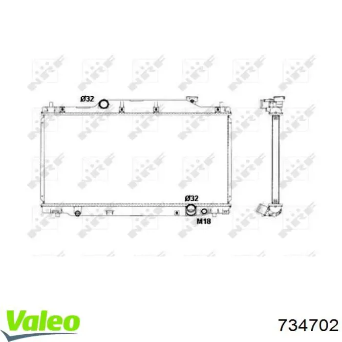 734702 VALEO radiador