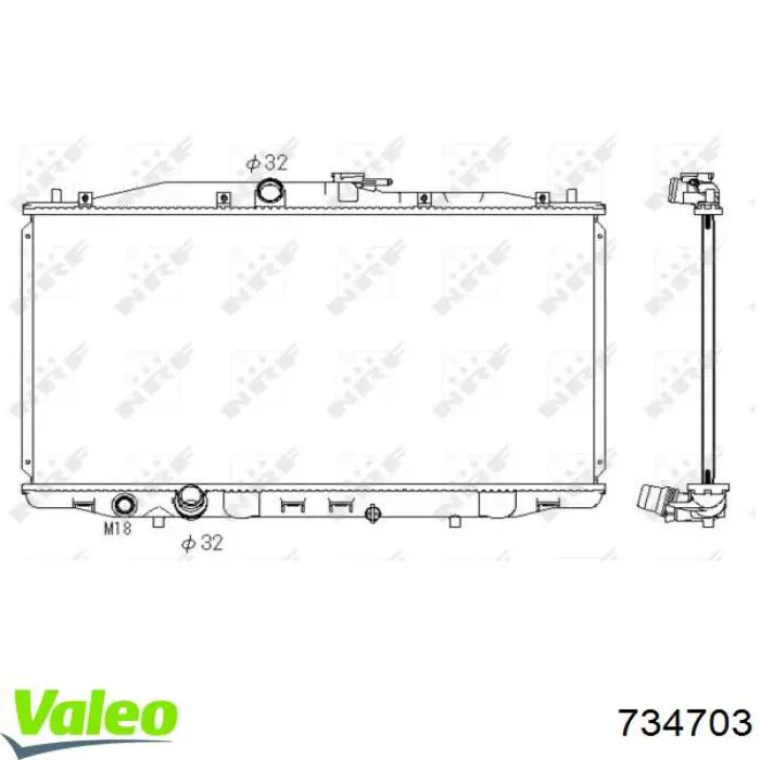 734703 VALEO radiador refrigeración del motor