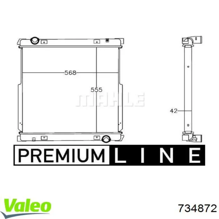 734872 VALEO radiador refrigeración del motor