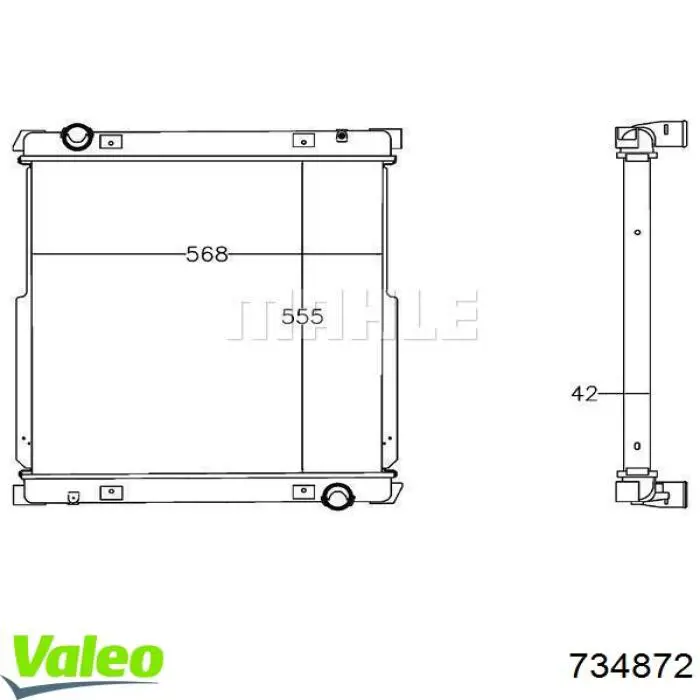 Comprar 734872 VALEO Radiador de auto