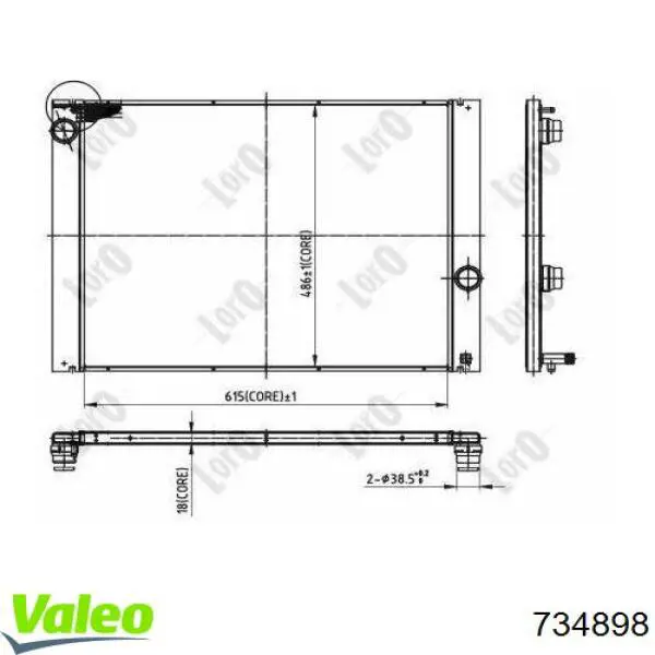 6002284 VAN Wezel radiador refrigeración del motor