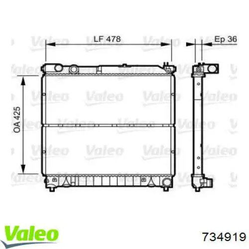 Comprar 734919 VALEO Radiador de auto