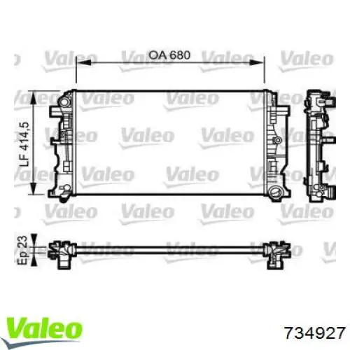 Água radiador VALEO 734927 precio, desde 94,47 EUR