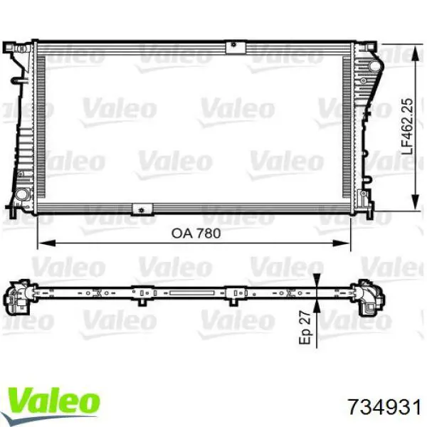 Água radiador VALEO 734931 precio, desde 140,84 EUR
