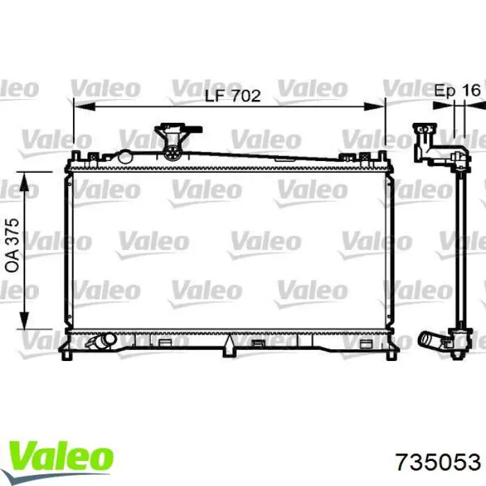 735053 VALEO radiador refrigeración del motor