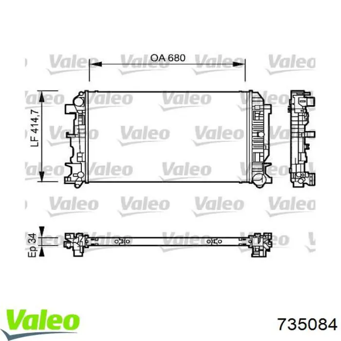 Comprar 735084 VALEO Radiador de auto