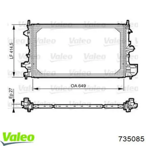 Comprar 735085 VALEO Radiador de auto