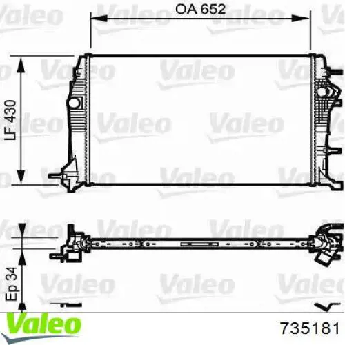 Comprar 735181 VALEO Radiador de auto