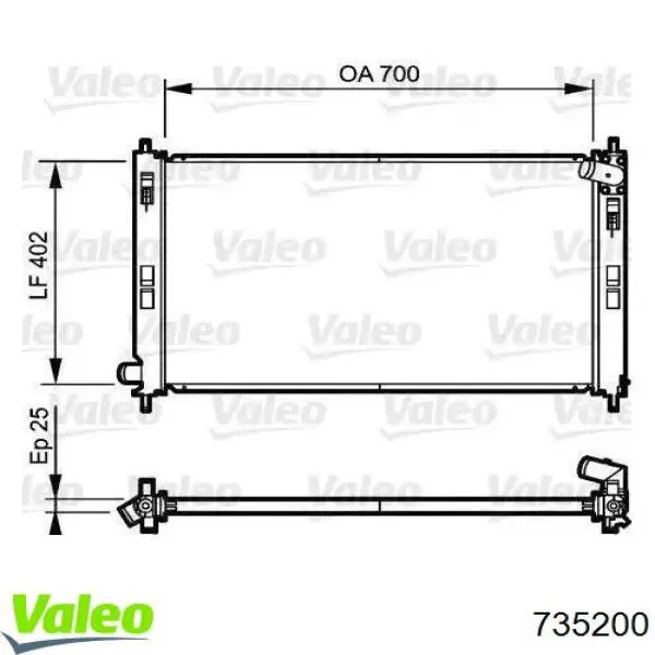 Comprar 735200 VALEO Radiador de auto