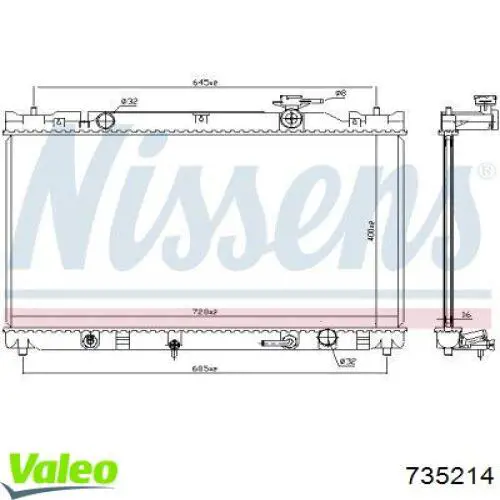 Comprar 735214 VALEO Radiador de auto
