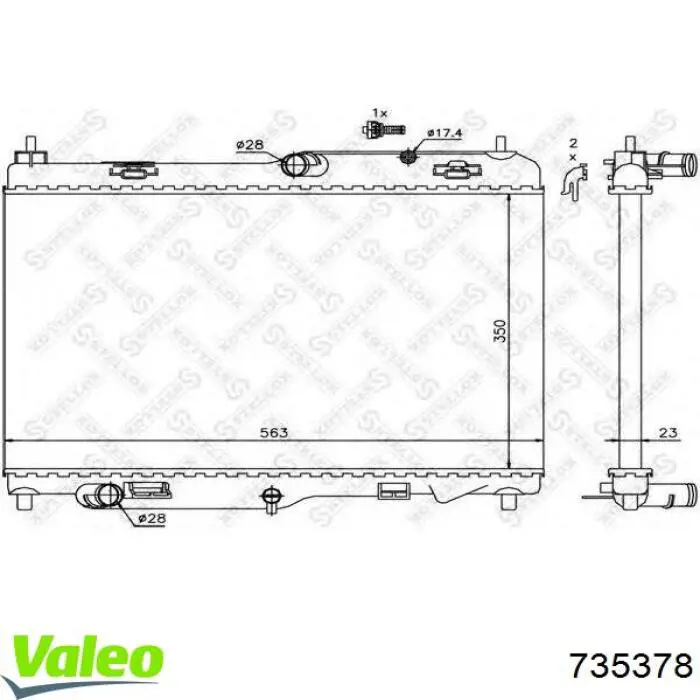 Radiador 735378 VALEO