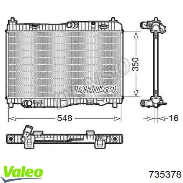 Água radiador VALEO 735378 precio, desde 67,46 EUR