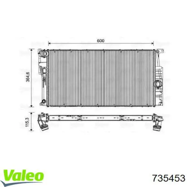 735453 VALEO radiador