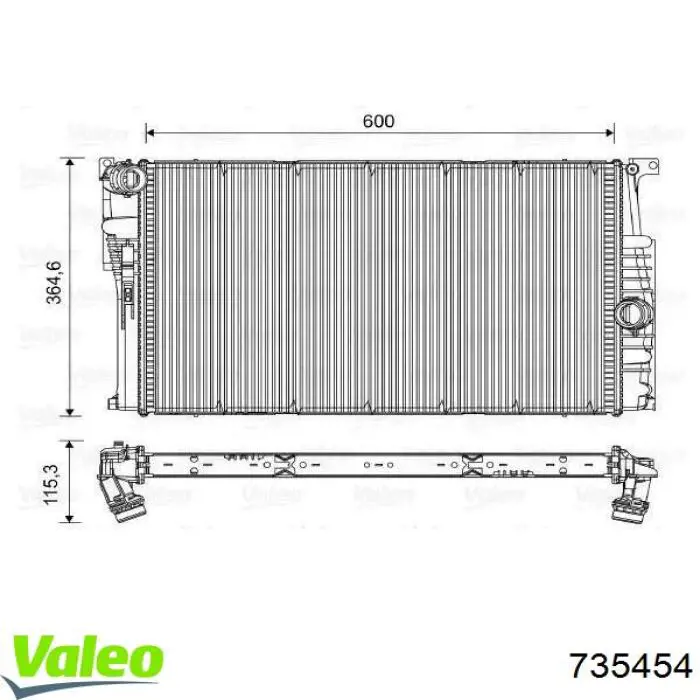 Comprar 735454 VALEO Radiador de auto