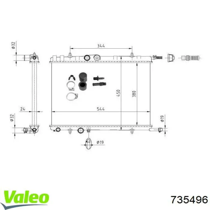 Comprar 735496 VALEO Radiador de auto