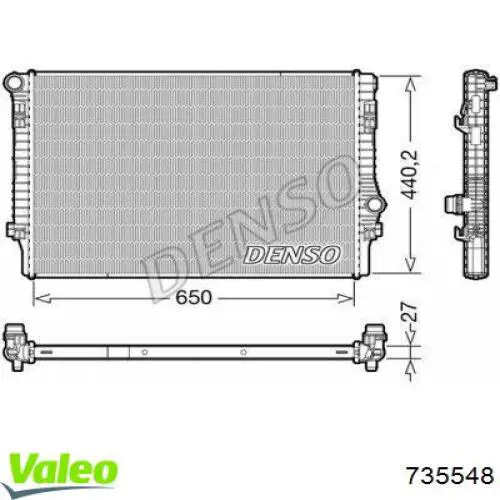 Água radiador VALEO 735548 precio, desde 109,73 EUR
