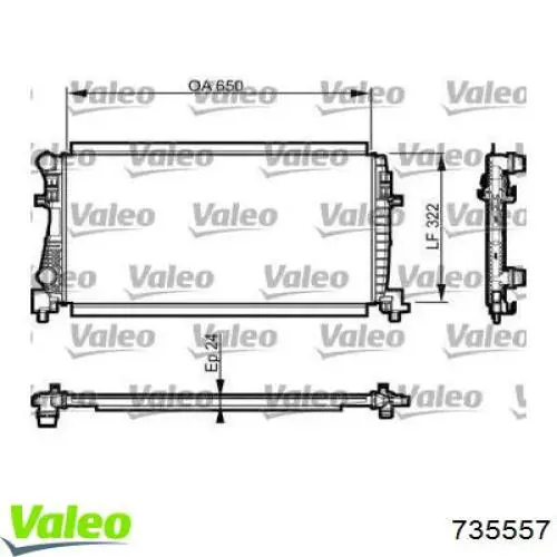 Comprar 735557 VALEO Radiador de auto