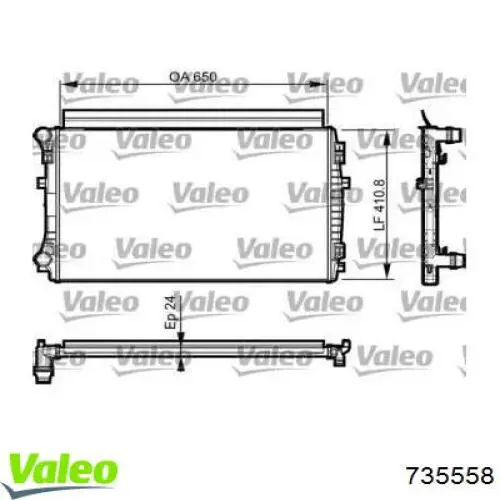 Radiador refrigeración del motor Volkswagen Golf 8 CD1, DA1