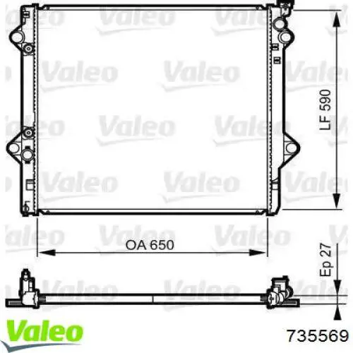 Comprar 735569 VALEO Radiador de auto