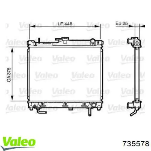 Comprar 735578 VALEO Radiador de auto