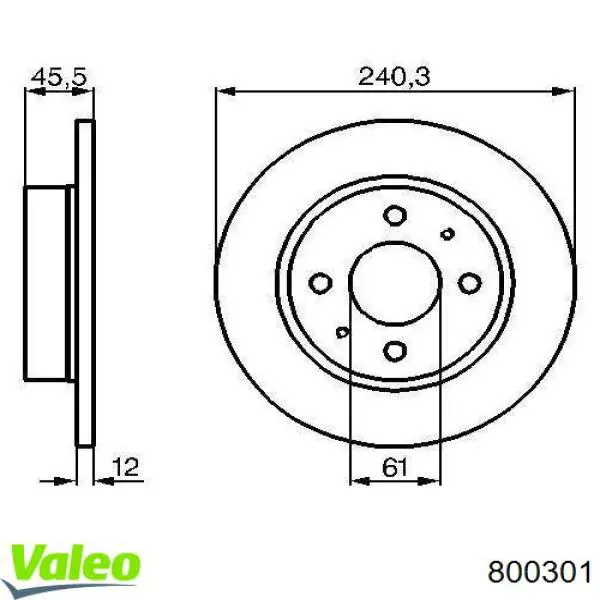 800301 VALEO Cilindro maestro de clutch