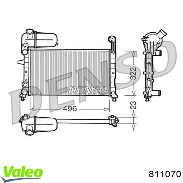 Radiador 811070 VALEO