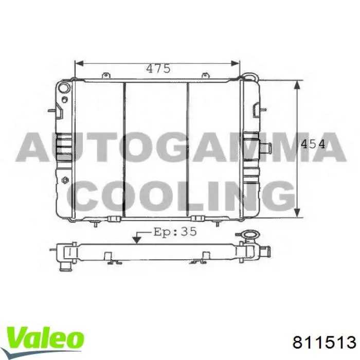 811513 VALEO Radiador interior