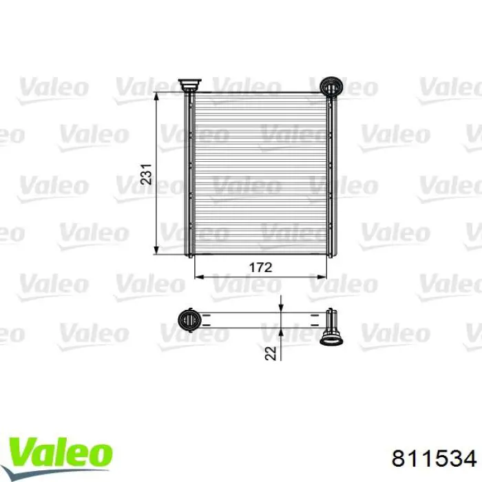 Radiador de calefacción VALEO 811534 precio, desde 108,29 EUR