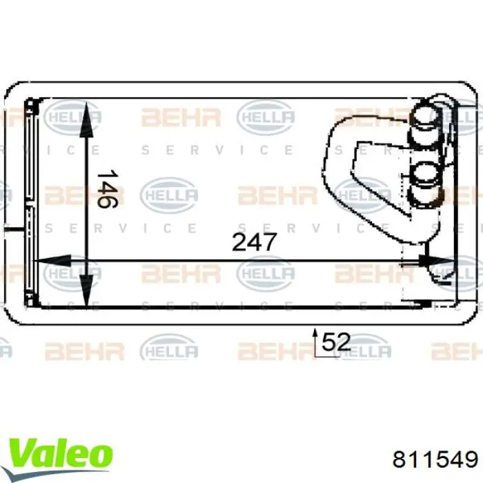 27140EB31A Nissan radiador de calefacción