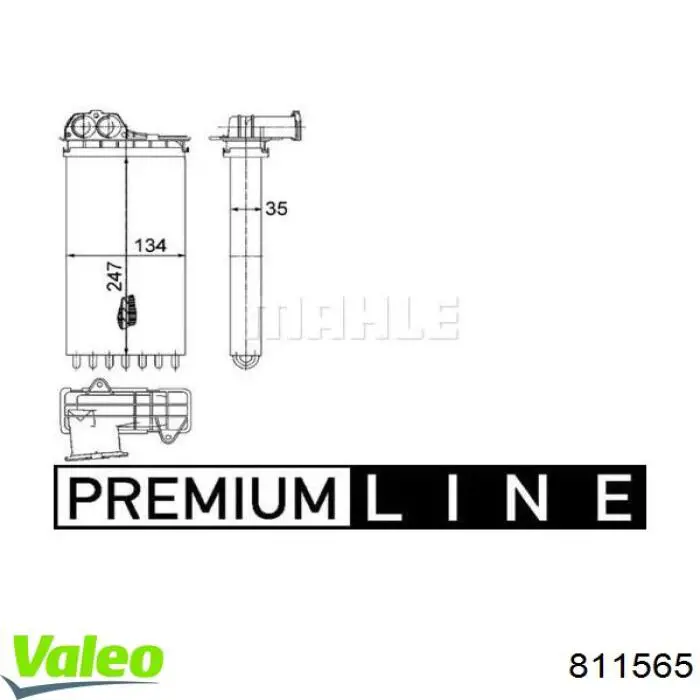 811565 VALEO radiador de calefacción