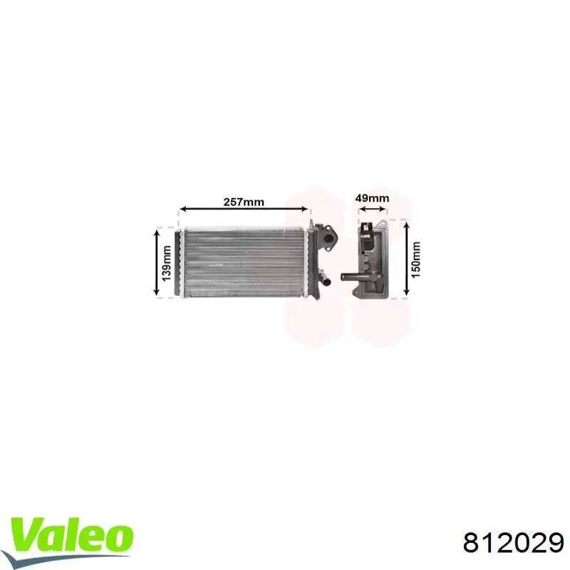 812029 VALEO Radiador interior