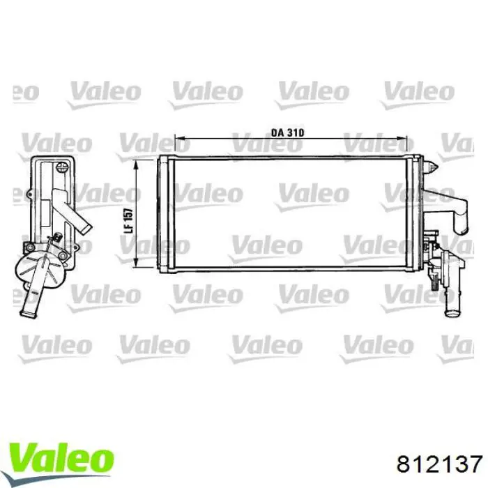 812137 VALEO radiador de calefacción