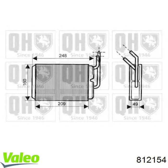 Radiador de calefacción VALEO 812154 precio, desde 16,78 EUR