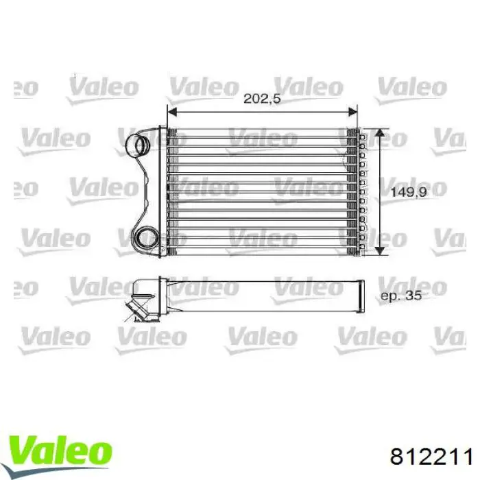 Radiador de calefacción VALEO 812211 precio, desde 136,51 EUR