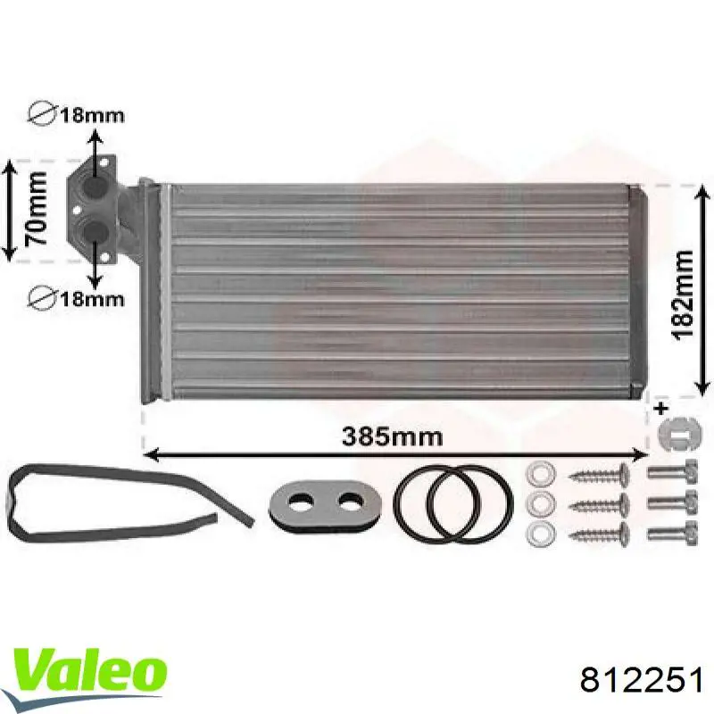 Comprar 812251 VALEO Radiador de calefacción trasero