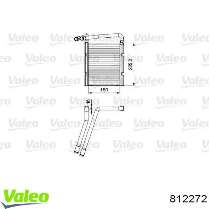 Radiador calefacción 812272 VALEO