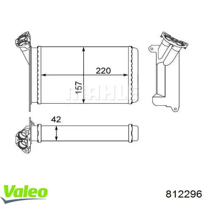 812296 VALEO radiador de calefacción