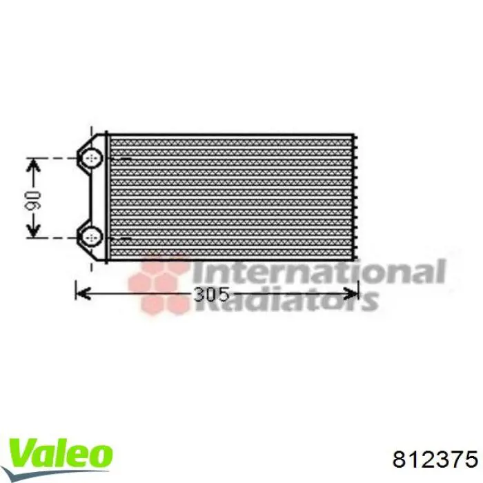 812375 VALEO radiador de calefacción