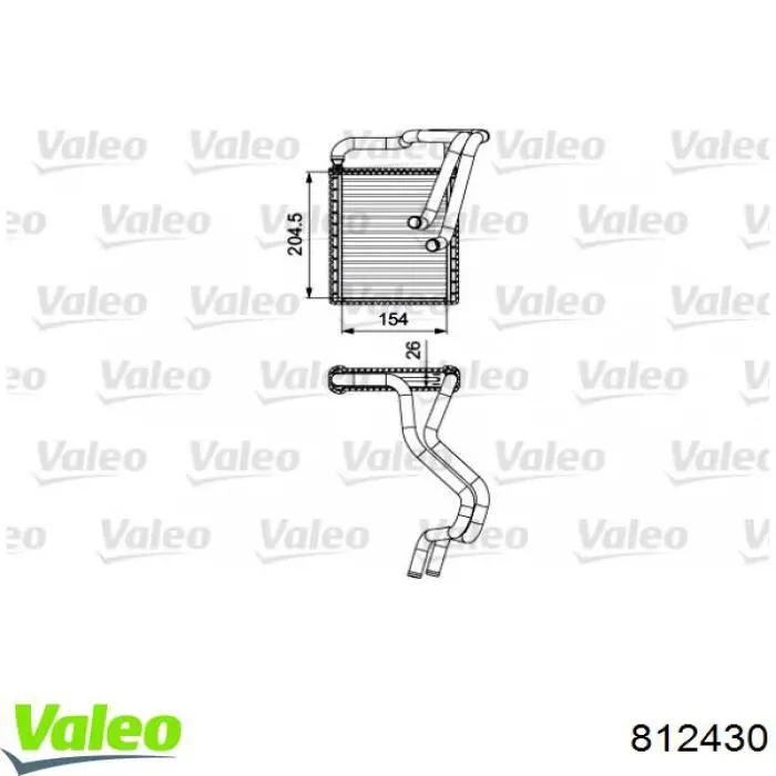 Radiador de calefacción VALEO 812430 precio, desde 79,95 EUR