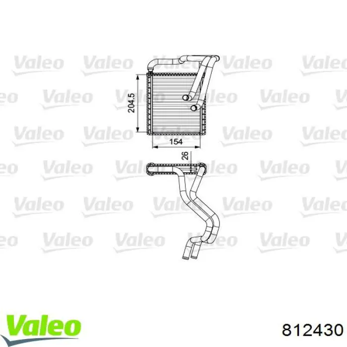 Comprar 812430 VALEO Radiador calefacción