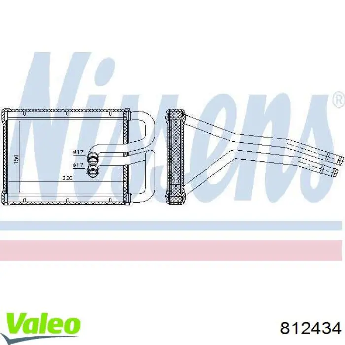 Radiador de calefacción VALEO 812434 precio, desde 76,96 EUR