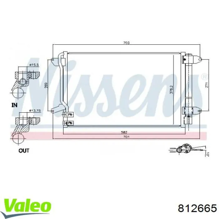 812665 VALEO Radiador de aire acondicionado