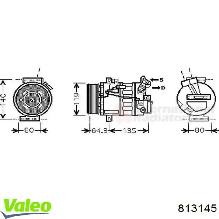 Comprar 813145 VALEO Compresor de aire acondicionado coche