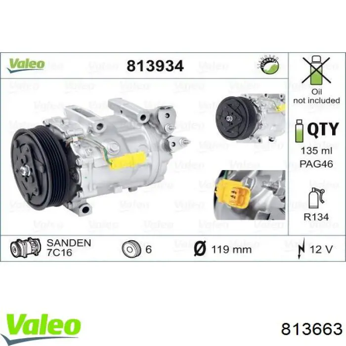 Compresor de aire acondicionado Peugeot 407 6E