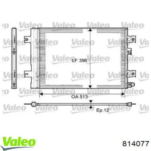 Condensador aire acondicionado 814077 VALEO