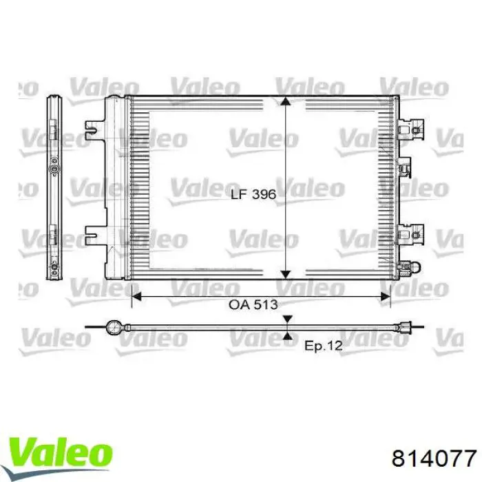 814077 VALEO Radiador de aire acondicionado