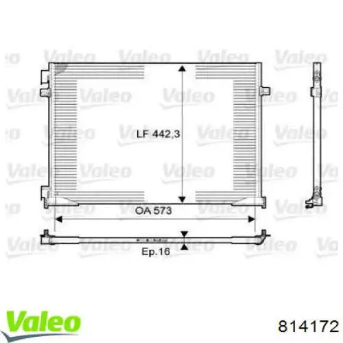 814172 VALEO Radiador de aire acondicionado