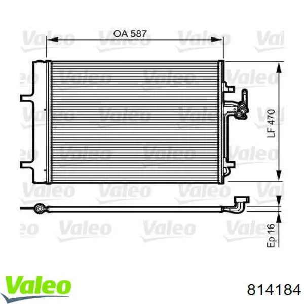 Condensador aire acondicionado 814184 VALEO