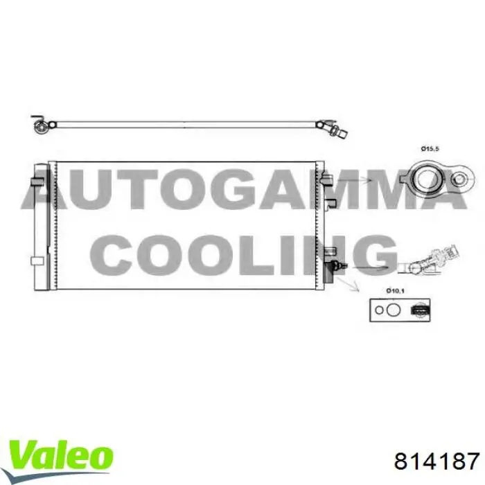 814187 VALEO Radiador de aire acondicionado
